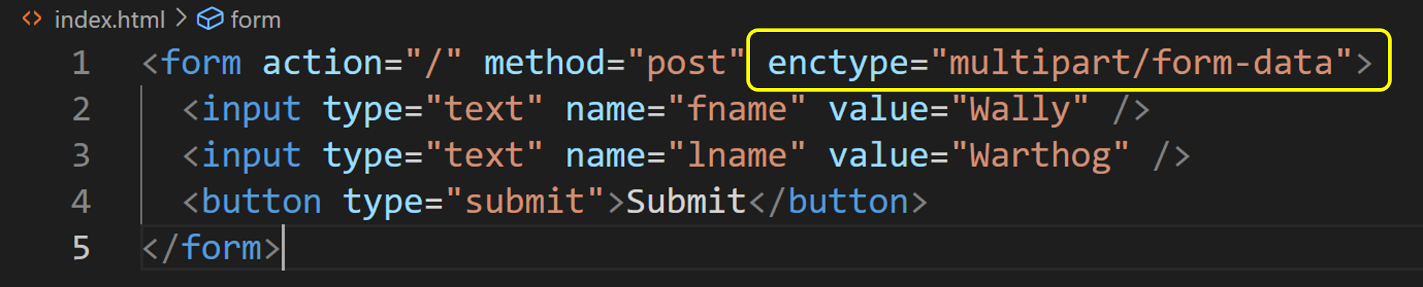 Setting enctype attribute to multipart/form-data